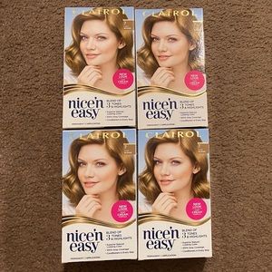 Clairol nice n easy (7 Dark Blonde) dye permanent hair color grey cover bundle